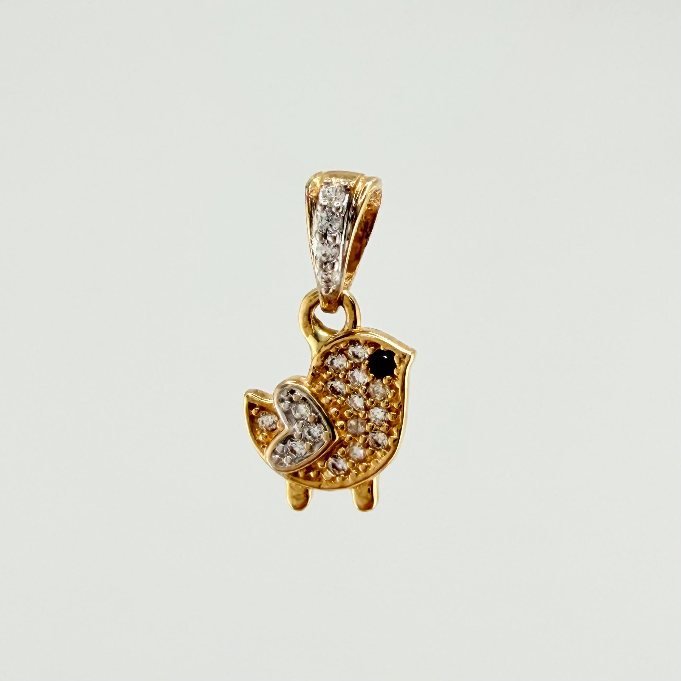 Dije Pajarito 0.95gr / 1/2 in / Oro Amarillo 18K ©