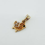 Dije Pajarito 0.95gr / 1/2 in / Dos Oros Amarillo Blanco 18K ©