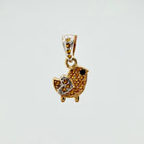 Dije Pajarito 0.95gr / 1/2 in / Dos Oros Amarillo Blanco 18K ©