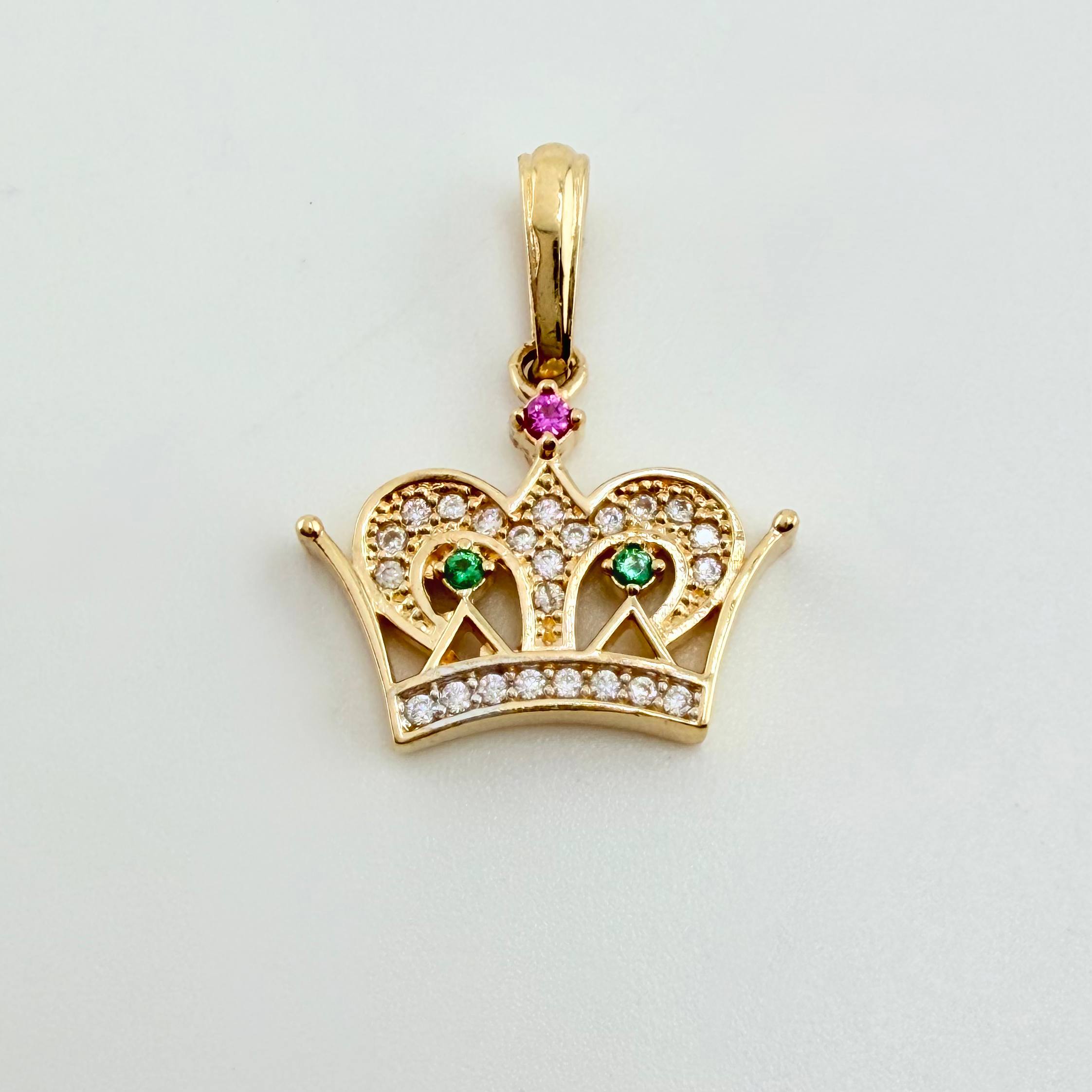 Dije Corona 1.9gr / 3/4 in / Oro Amarillo 18K ©