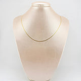 Cadena Plana 1.5gr / 17 3/4 in / 1.3mm Oro Amarillo +3 18K