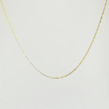 Cadena Plana 1.35gr / 15 3/4 in / 1.3mm Oro Amarillo +3 18K