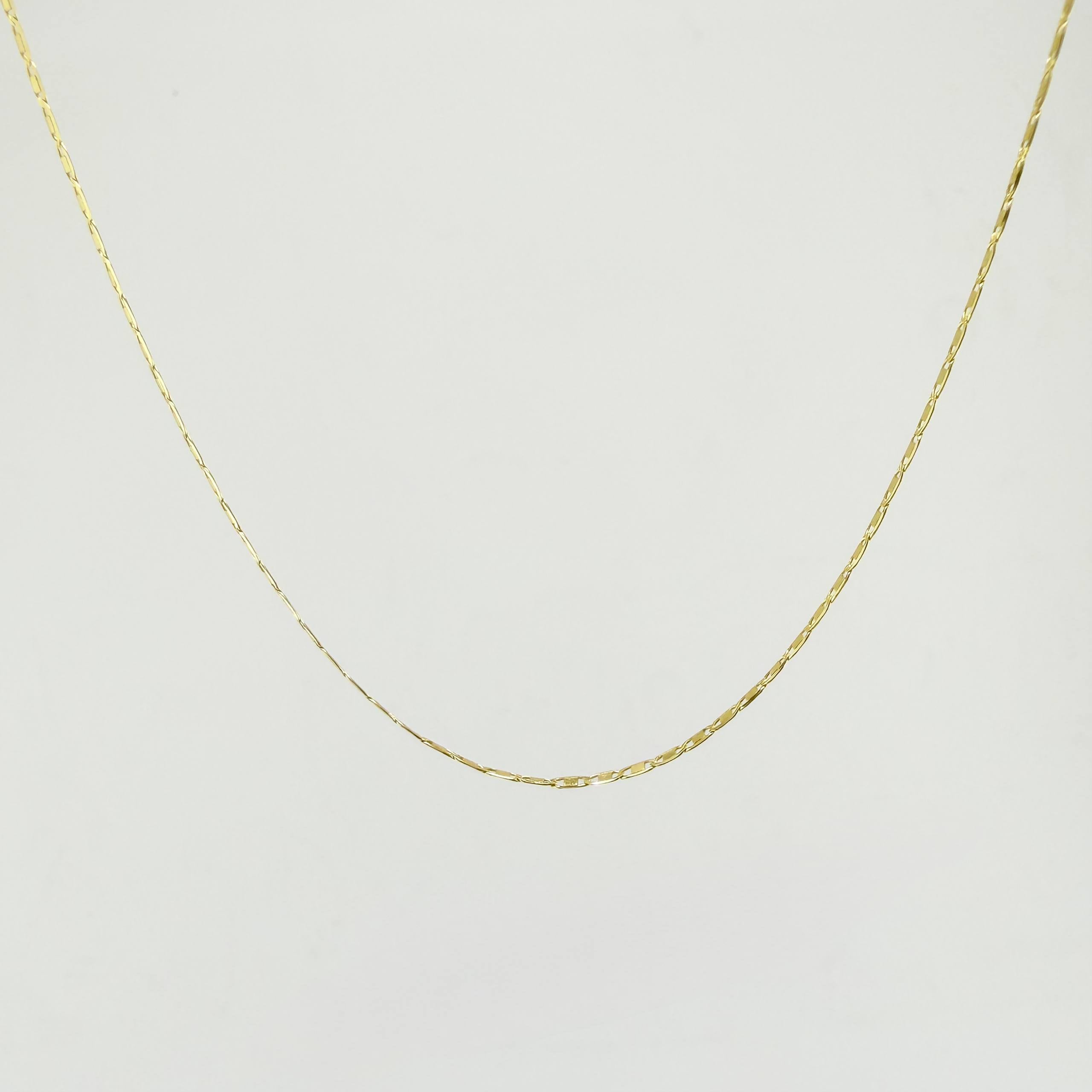 Cadena Plana 1.45gr / 17 3/4 in / 1.3mm Oro Amarillo +3 18K