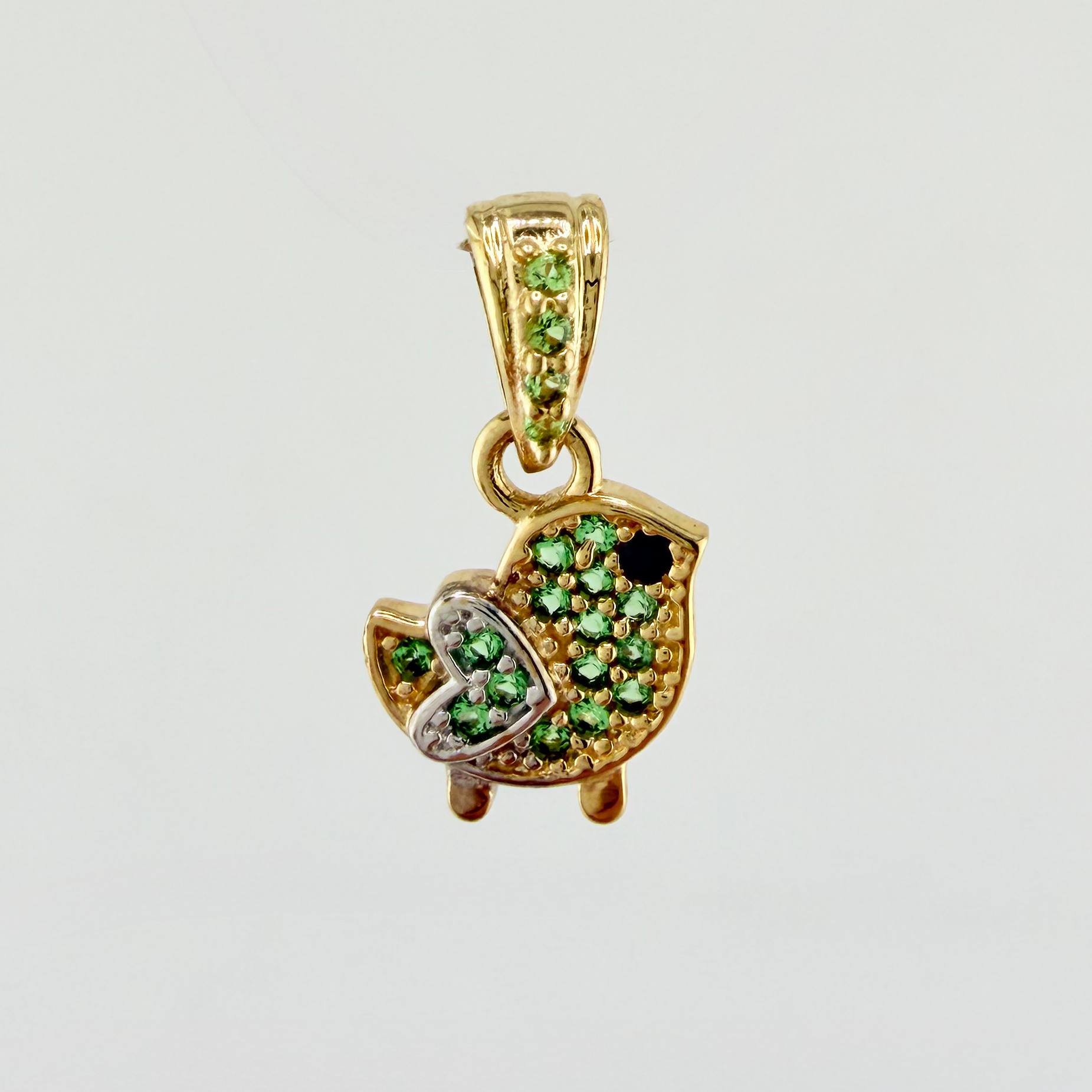 Dije Pajarito 0.95gr / 1/2 in / Dos Oros Amarillo Blanco 18K