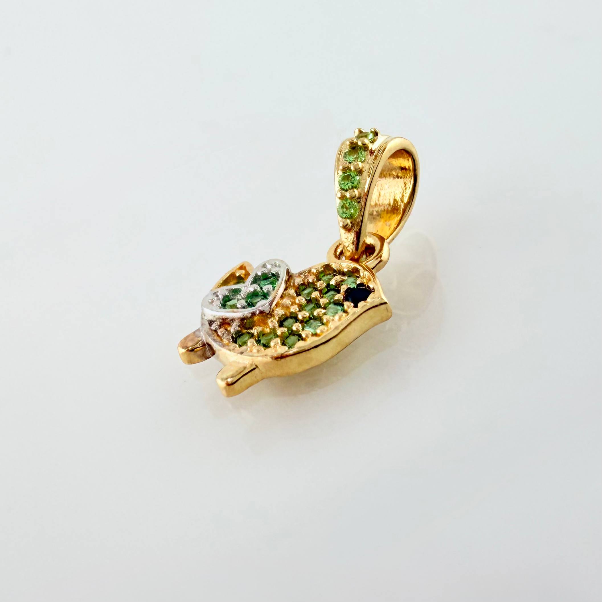 Dije Pajarito 0.95gr / 1/2 in / Dos Oros Amarillo Blanco 18K
