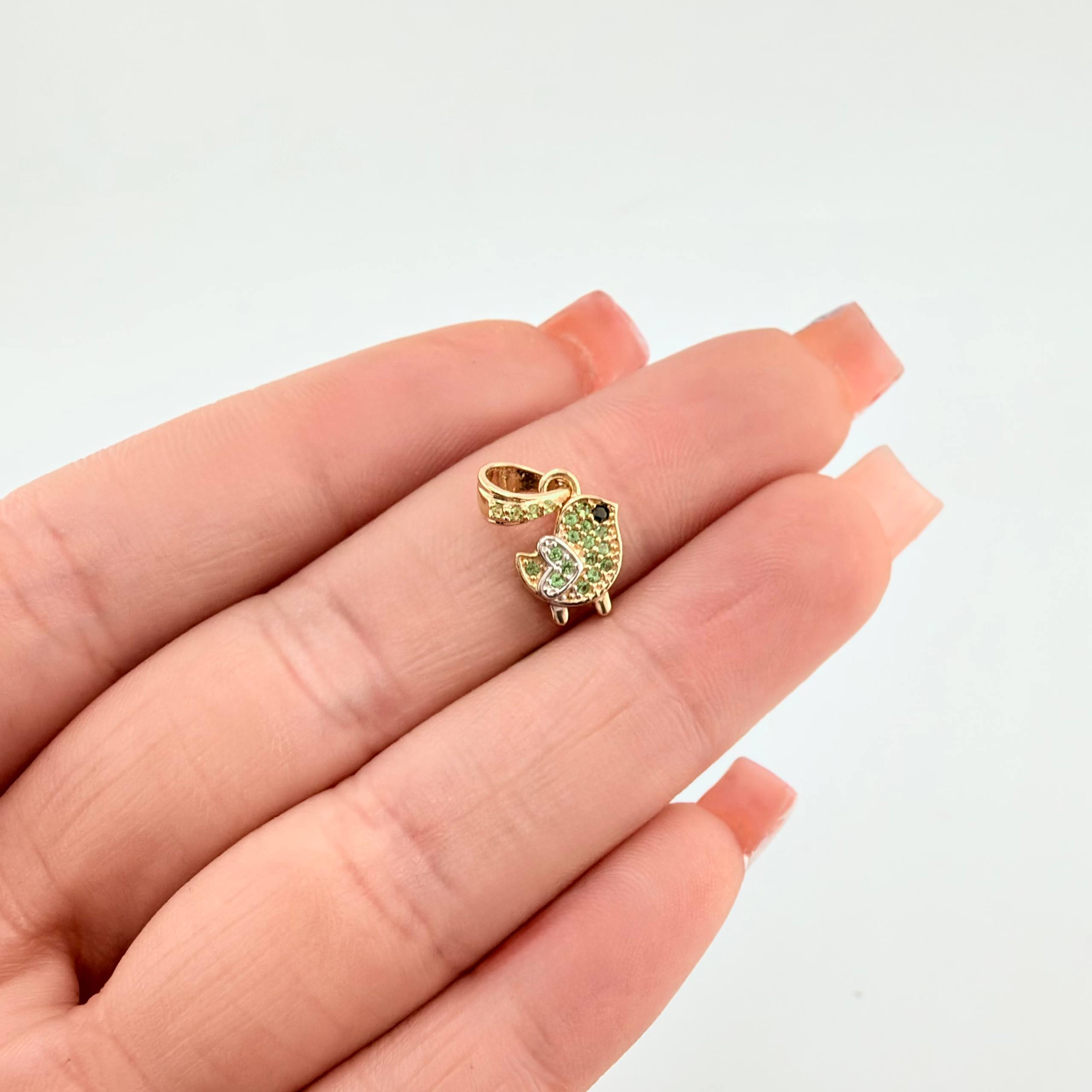 Dije Pajarito 0.95gr / 1/2 in / Dos Oros Amarillo Blanco 18K