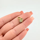 Dije Pajarito 0.95gr / 1/2 in / Dos Oros Amarillo Blanco 18K