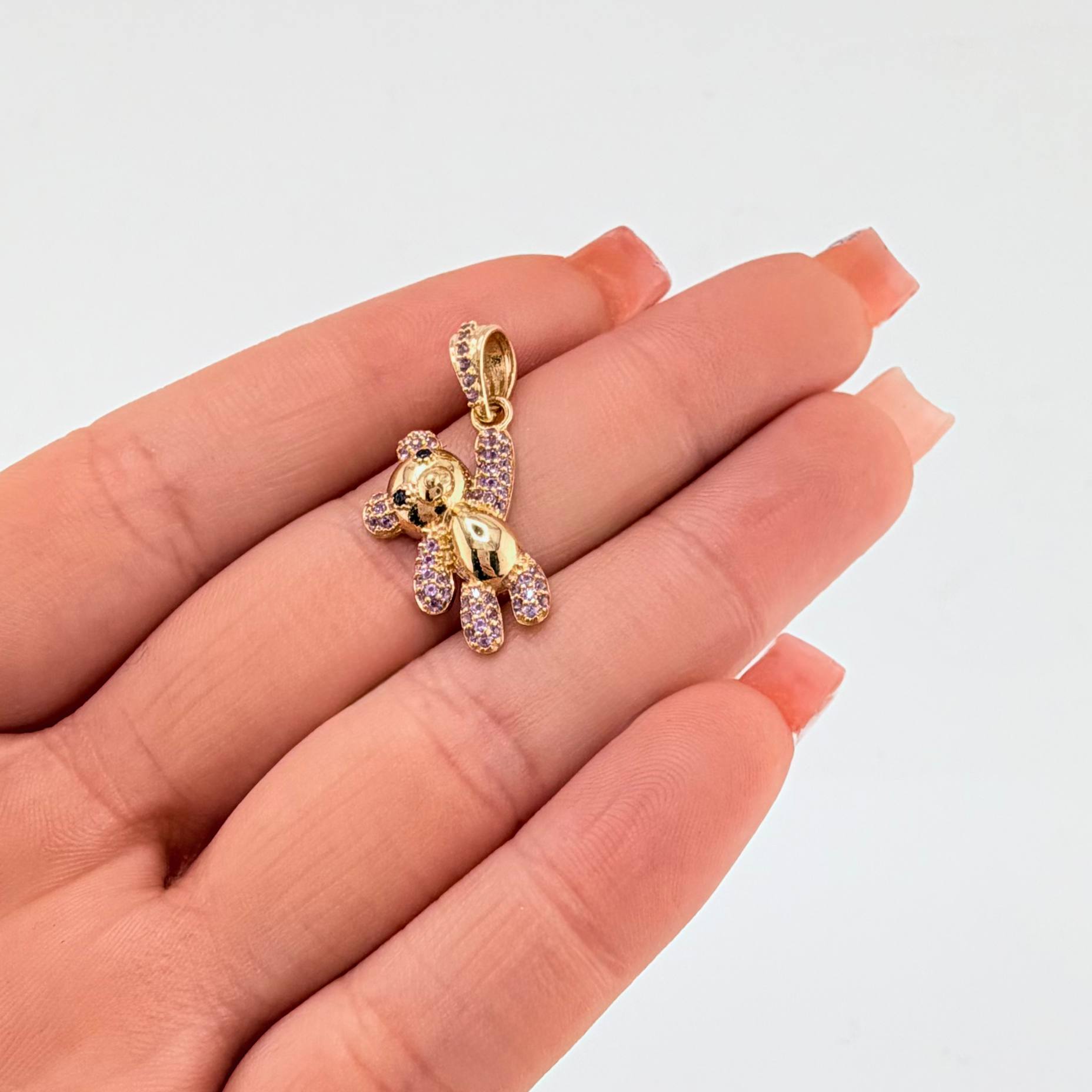 Dije Oso Mano Arriba 2.55gr / 1 in / Oro Amarillo 18K