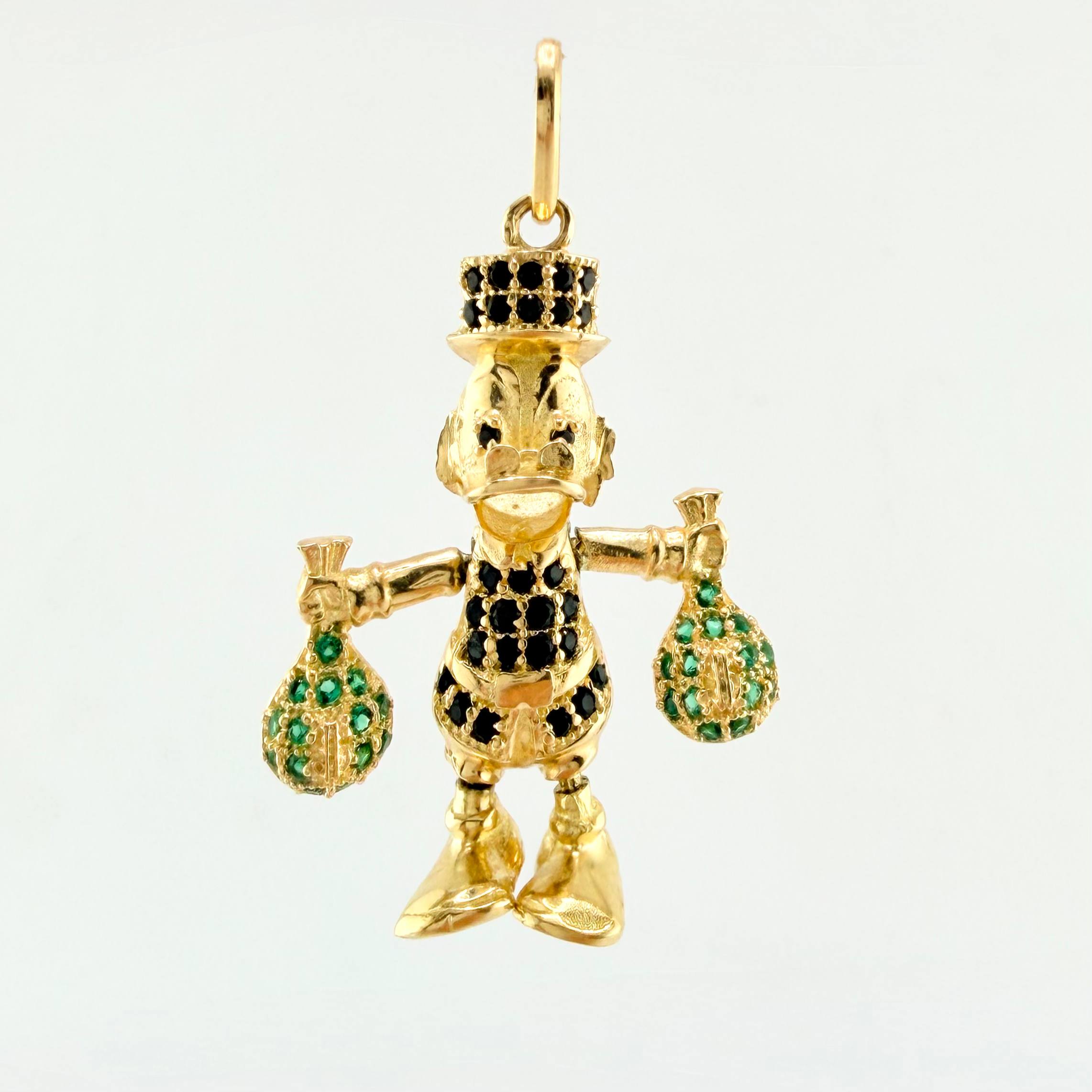Dije Pato Bolsa Dinero 4.4gr / 1 1/2 in / Oro Amarillo 18K