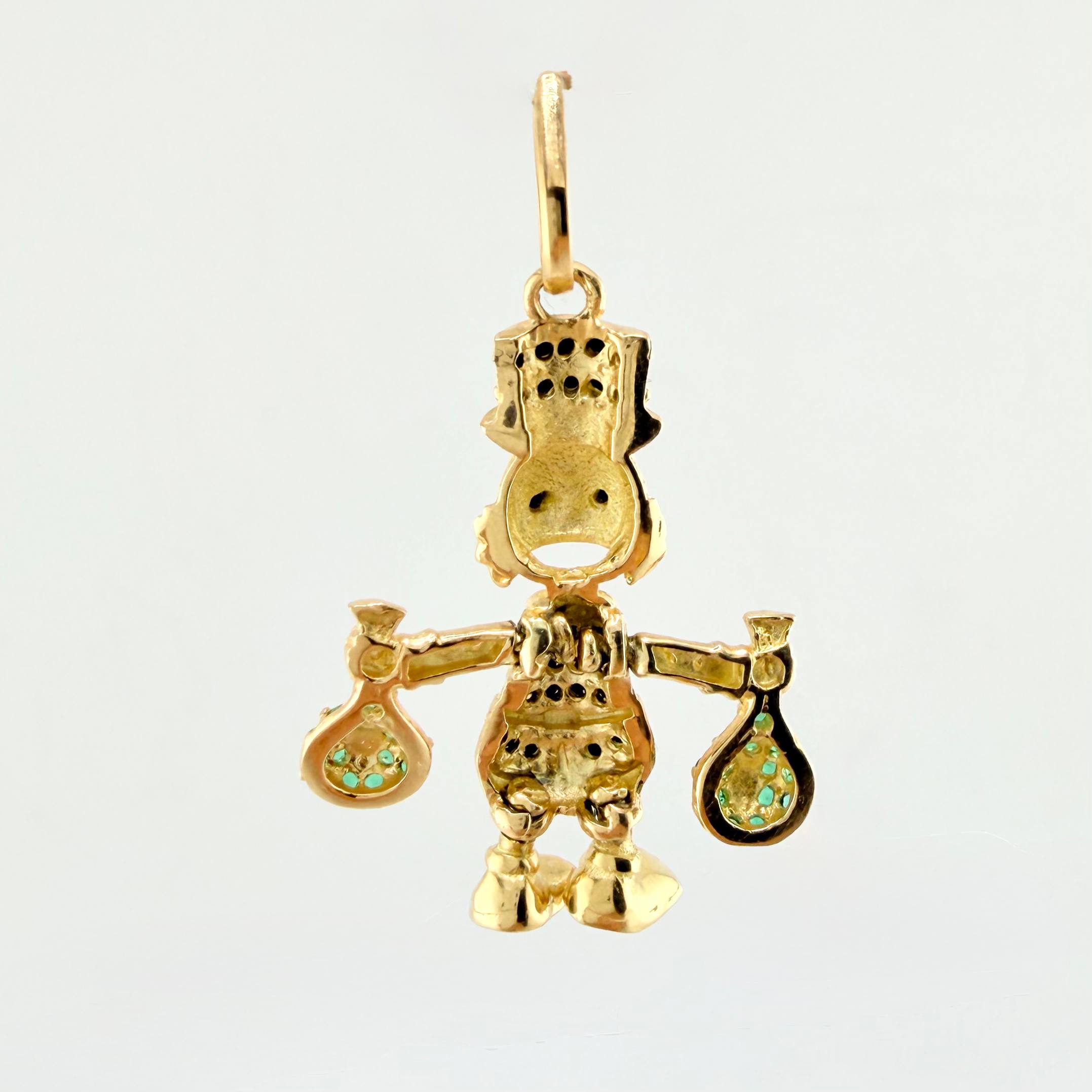 Dije Pato Bolsa Dinero 4.4gr / 1 1/2 in / Oro Amarillo 18K