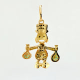Dije Pato Bolsa Dinero 4.4gr / 1 1/2 in / Oro Amarillo 18K