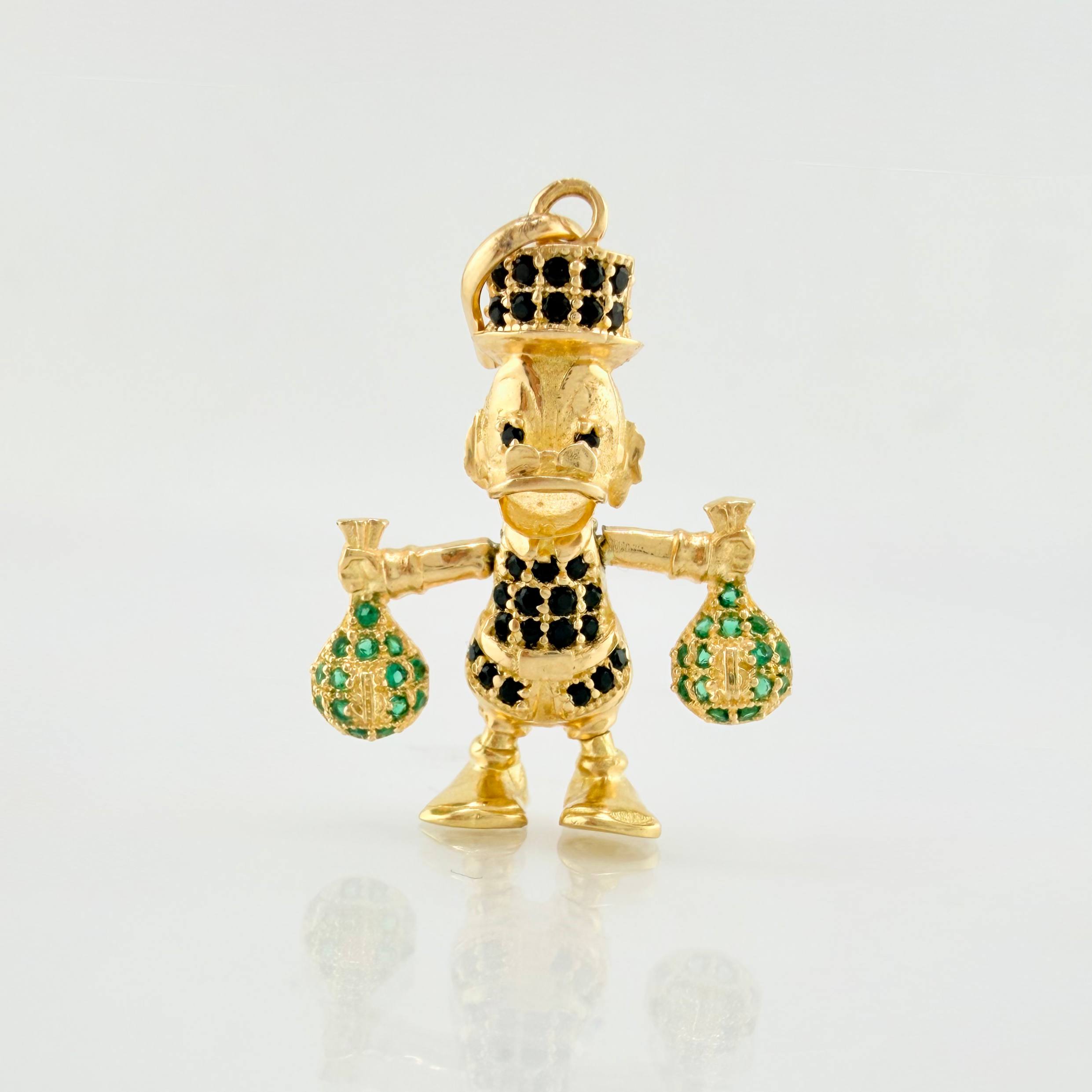 Dije Pato Bolsa Dinero 4.4gr / 1 1/2 in / Oro Amarillo 18K