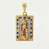 Dije Virgen Guadalupe 4.3gr / 1 1/4 in / Dos Oros Amarillo Blanco 18K