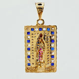 Dije Virgen Guadalupe 4.3gr / 1 1/4 in / Dos Oros Amarillo Blanco 18K