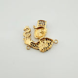 Herraje Pato Inspirado 4.05gr / 3/4 in / Oro Amarillo 18K