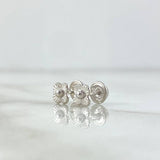 Topos Flor Rayada 0.65gr / 5mm Oro Blanco 18K ©