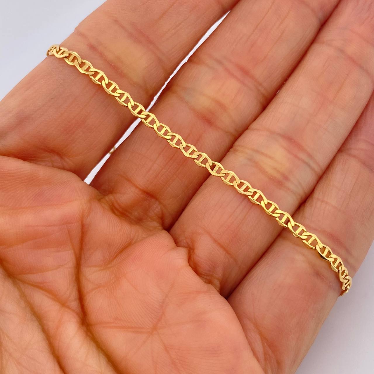 Flat Mariner Bracelet 1.3gr / 20cm / +3 18K Gold &