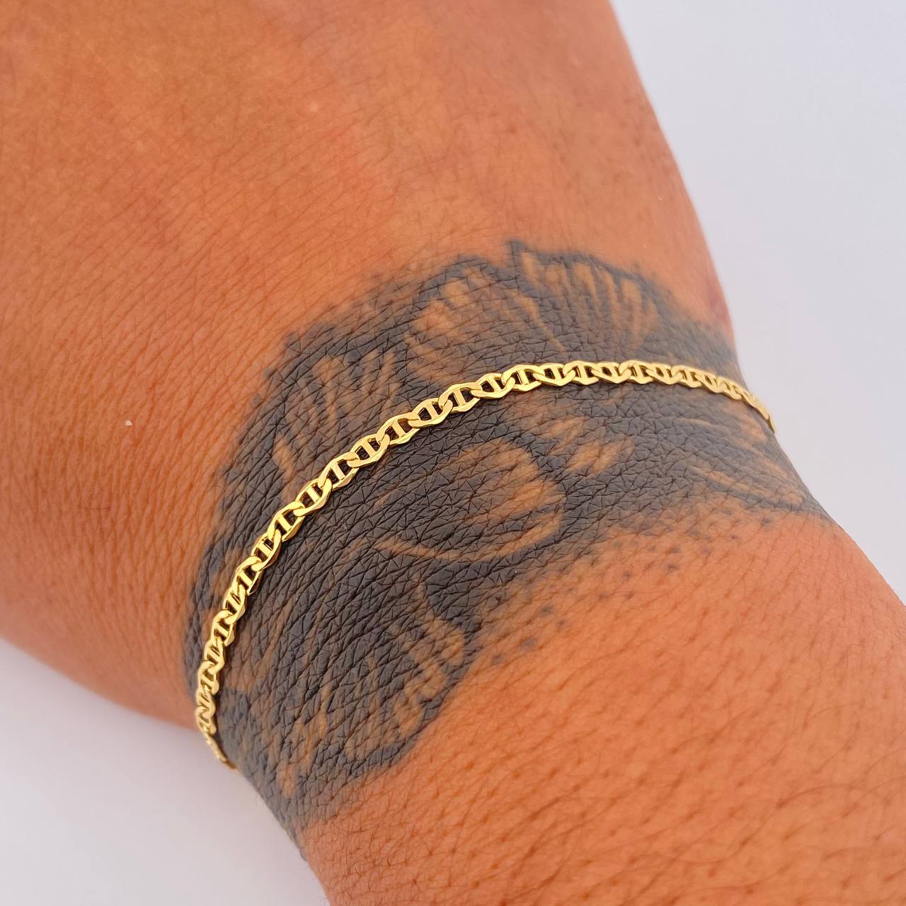 Flat Mariner Bracelet 1.3gr / 20cm / +3 18K Gold &