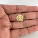Charm Virgin Guadalupe Drum 0.55gr / 1cm / 18K Yellow Gold Stamped #