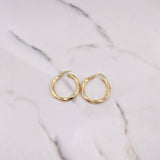 Candongas Mai 3.55gr / 3.4cm / Rayadas Oro Amarillo 18K #