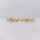 Candongas Jenn 3.85gr / 3cm / Rayadas Entorchadas Oro Amarillo 18K #