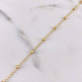 Bracelet Virgin Miraculous Denarius 2.55gr / 19cm / 2.7mm Beads Diamond Cut 18K Yellow Gold &