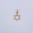 Pendant Star of David 0.55gr / 2.1cm / Diamond Cut 18K Yellow Gold &
