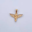 Pendant Angel 2.8gr / 2.5cm / White Zirconia Two-tone Yellow and White 18K Gold &
