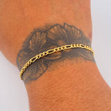 Figaro Bracelet 2.3gr / 7.5in / +1 18K Gold &