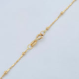 Cadena Morse Bolas 1.95gr / 17 3/4 in / Oro Amarillo +3 18K $
