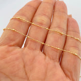 Cadena Morse Bolas 1.95gr / 17 3/4 in / Oro Amarillo +3 18K $