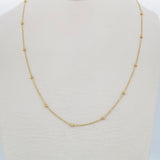 Classic Link Chain Beads 1.15gr / 18in / 18K Gold +3 $