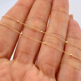 Classic Link Chain Beads 1.15gr / 18in / 18K Gold +3 $