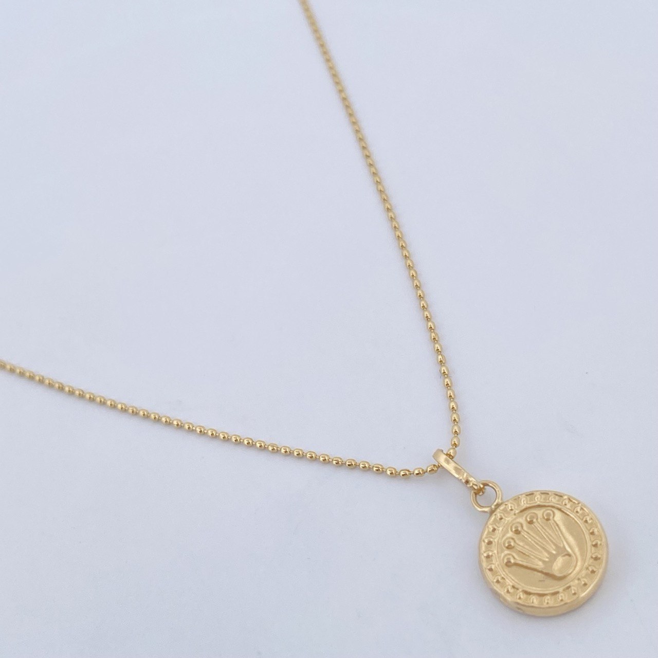 Military Chain Set /1.55gr/45cm/0.6mm + Pendant Pendant /0.45gr/1.5cm Stamped 18K Gold (Offer) &