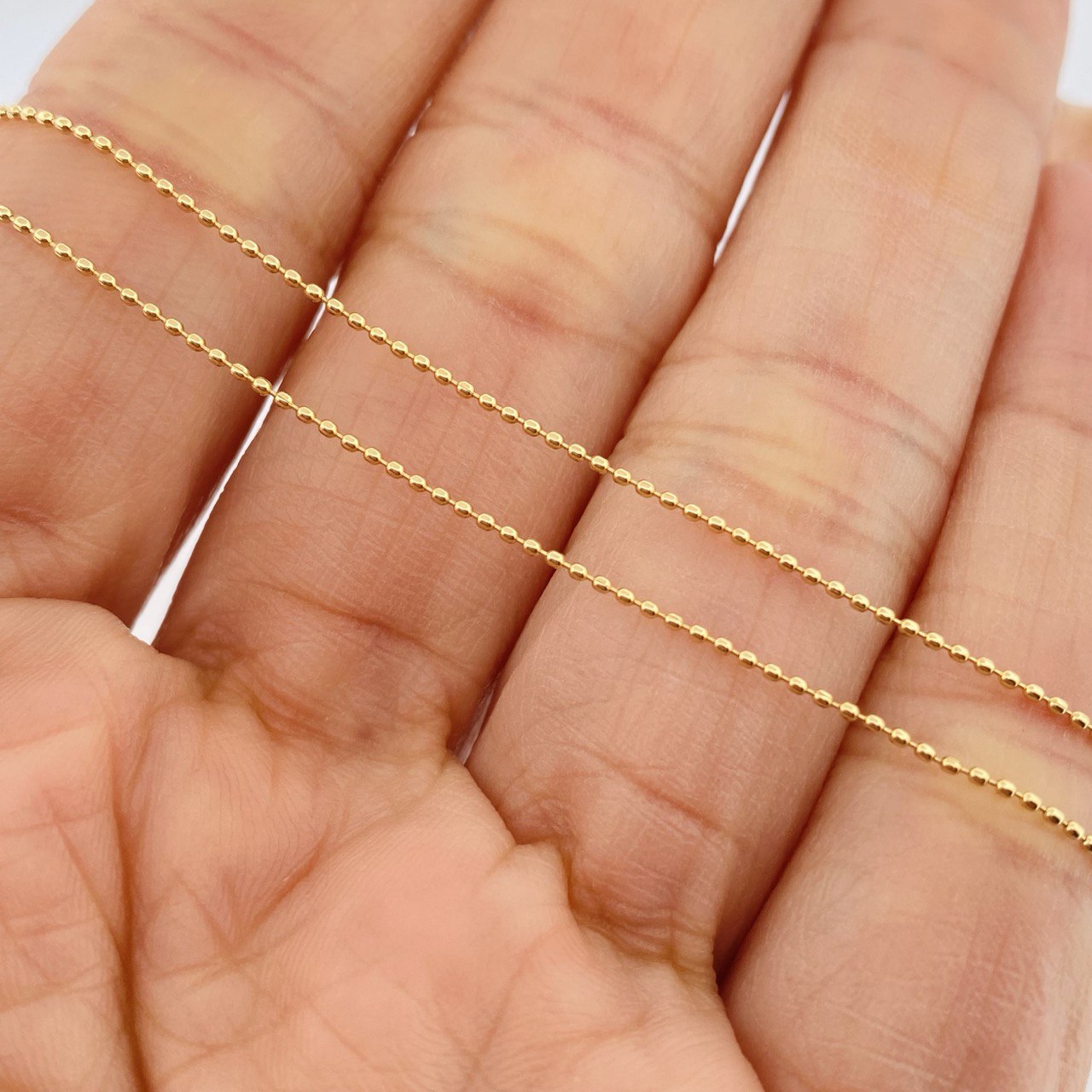 Military Chain Set /1.55gr/45cm/0.6mm + Pendant Pendant /0.45gr/1.5cm Stamped 18K Gold (Offer) &