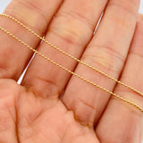 Military Chain Set /1.55gr/45cm/0.6mm + Pendant Pendant /0.45gr/1.5cm Stamped 18K Gold (Offer) &