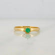 Anillo Solitario Esmeralda 10pts 1.35g / T7 Oro Amarillo 18K