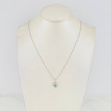 Venetian Chain Set + Infinite Heart Pendant Emerald 9pts / 1.8g / 20 in 18K White Gold
