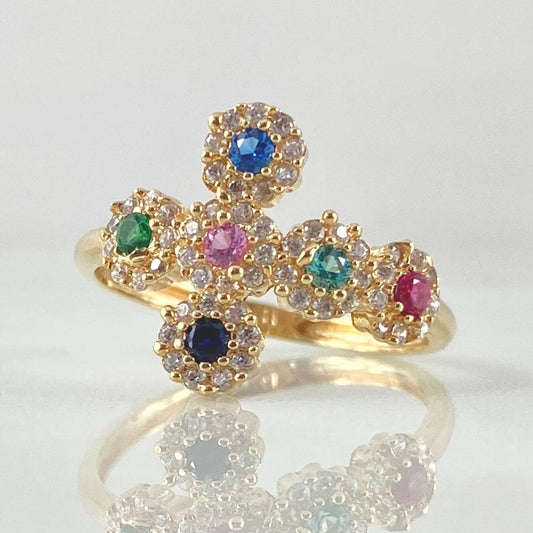 Dense Cross Ring 2.45gr / Size 6 / 18K Gold *
