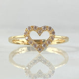 Anillo Silueta Corazon 1.6gr / T5 3/4 / Oro 18K