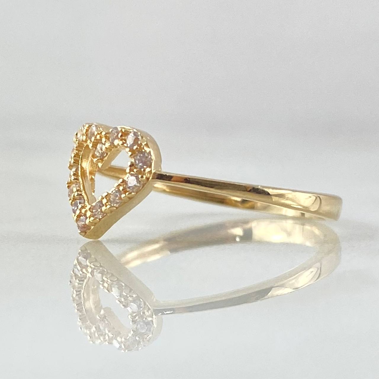 Anillo Silueta Corazon 1.6gr / T5 3/4 / Oro 18K