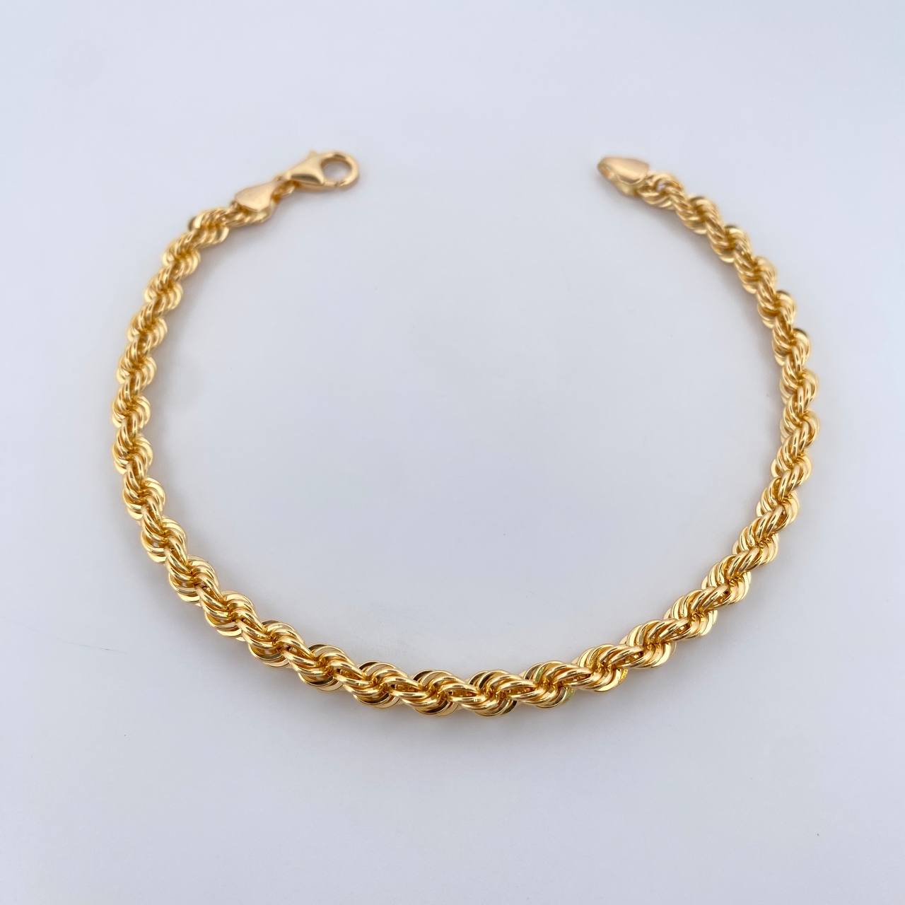 Rope Bracelet 4.3gr / 20.8cm / 3.8mm Yellow Gold +3 18K &