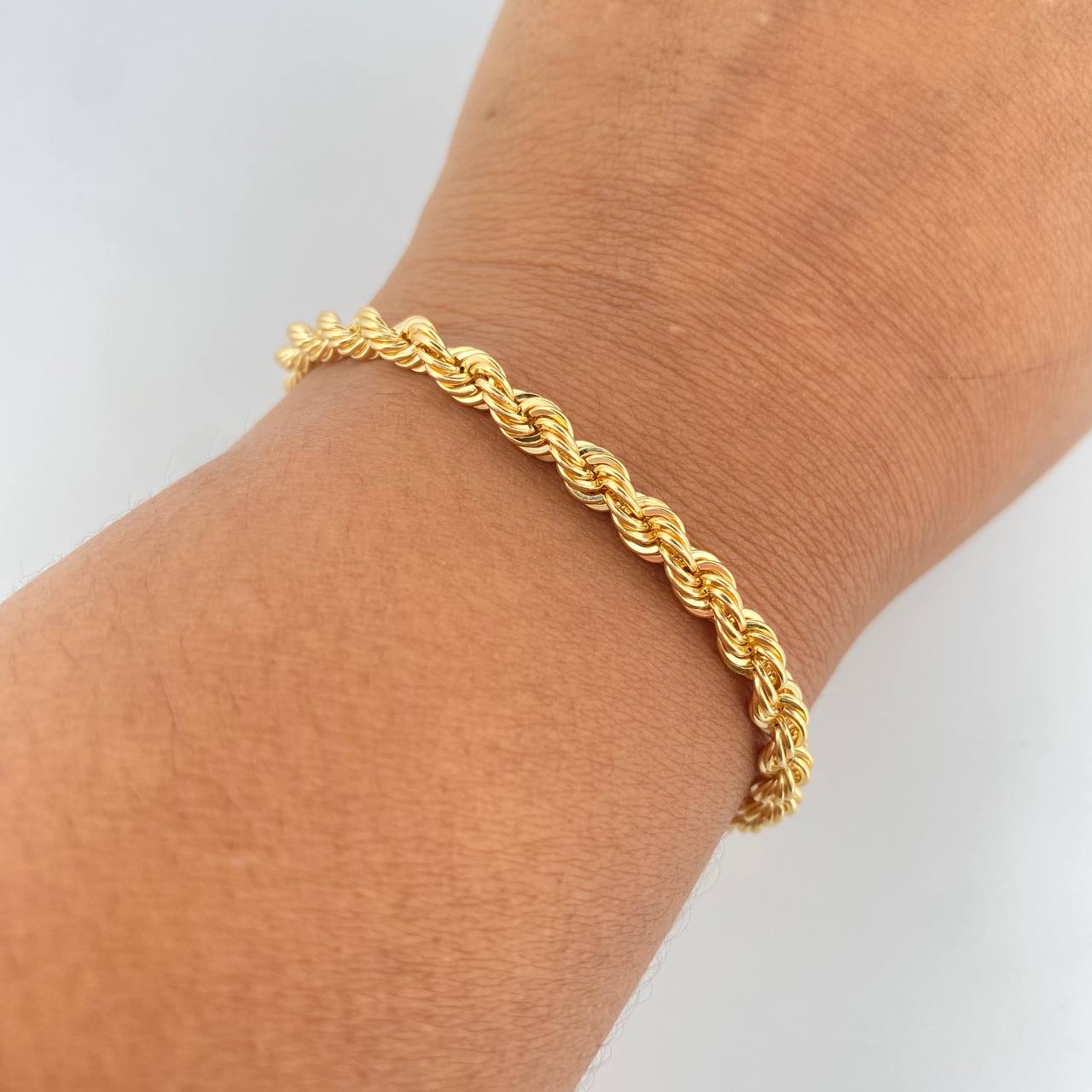 Rope Bracelet 4.3gr / 20.8cm / 3.8mm Yellow Gold +3 18K &
