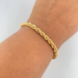 Rope Bracelet 4.3gr / 20.8cm / 3.8mm Yellow Gold +3 18K &