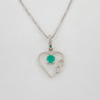 Venetian Chain Set + Infinite Heart Pendant Emerald 9pts / 1.75g / 20 in 18K White Gold