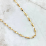 Rustic Chain Adige 10.55gr / 60cm / 4.6mm Textured Polished 18K Yellow Gold