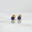 Stud Earrings Stone 1.05gr / 3.8mm Sapphires 50pts 18K Yellow Gold (Jewel) ©