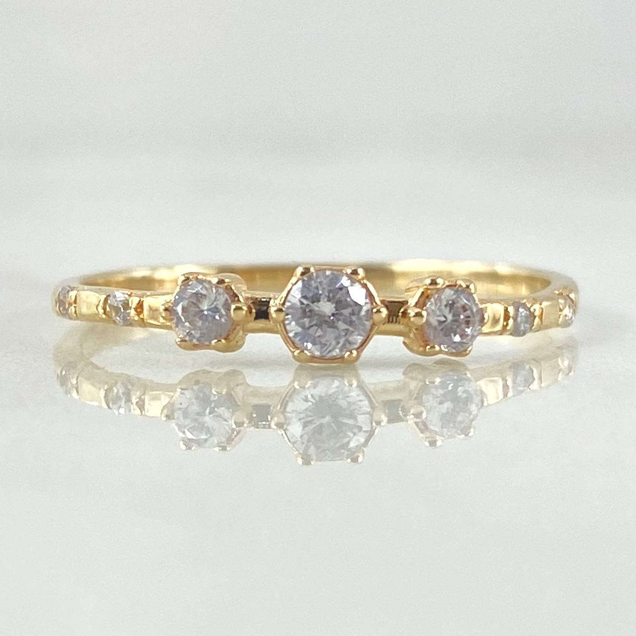 Anillo Triple Orion 1.45gr / T8 / Oro 18K