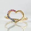Heart Silhouette Ring 1.4gr / Size 4 3/4 / 18K Gold