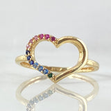 Heart Silhouette Ring 1.4gr / Size 4 3/4 / 18K Gold